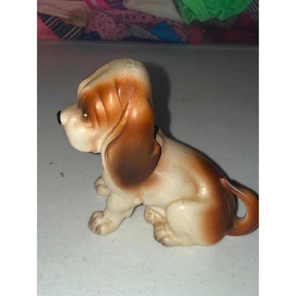 Vintage Ceramic Spaniel Puppy Dog‎ Figurine Japan Style A613